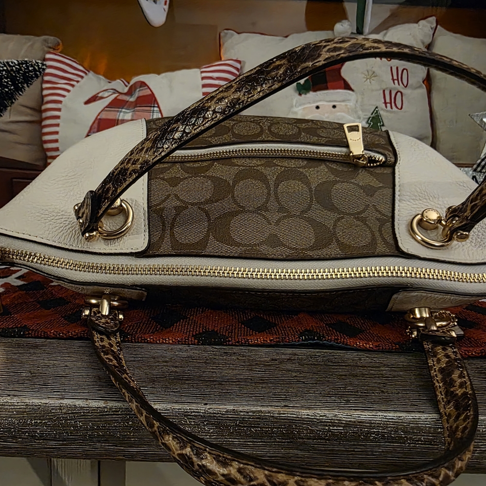 Coach Kacey Satchel Bag In Colorblock - Picture 8 of 15